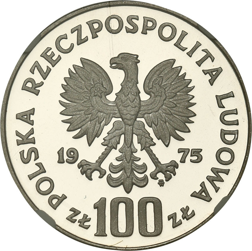 PRL. 100 złotych 1975 Modrzejewska NGC PF69 ULTRA CAMEO (2 MAX)